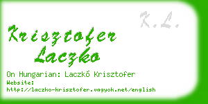 krisztofer laczko business card